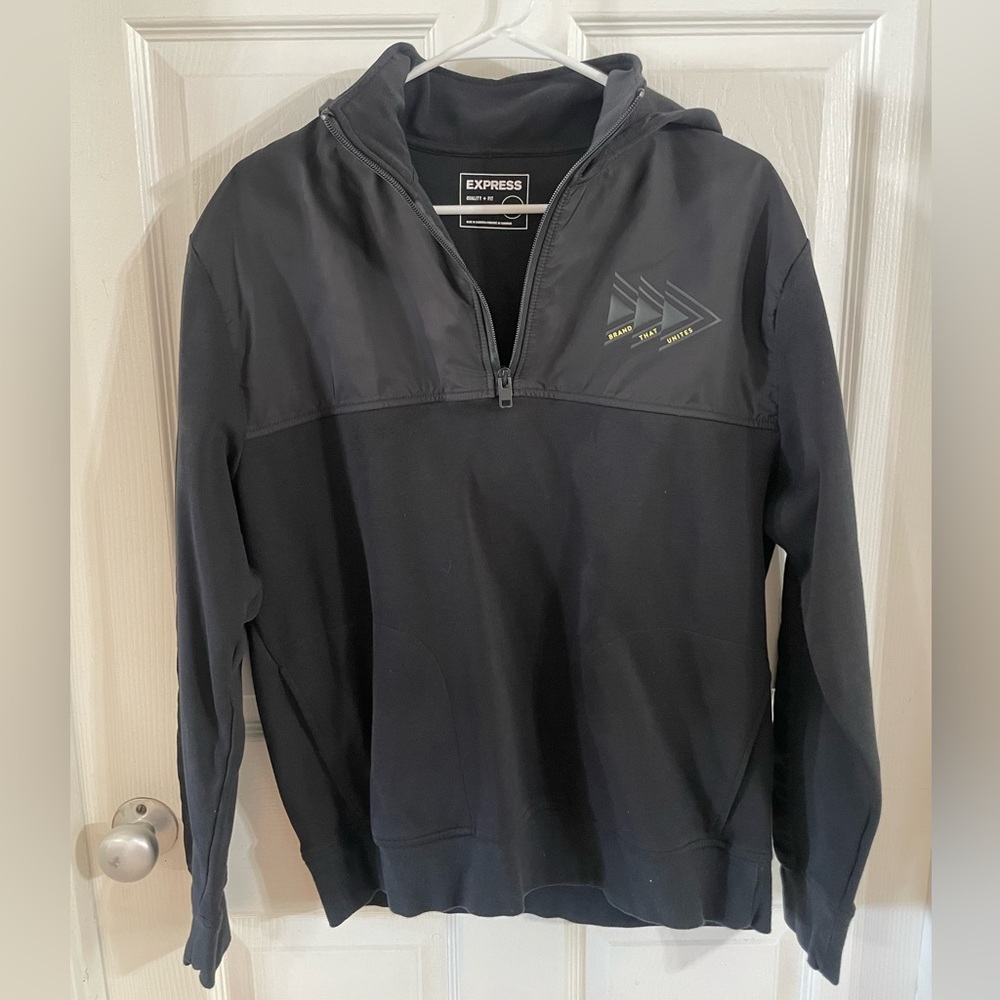 Express Black Quarter-Zip Pullover - image 1